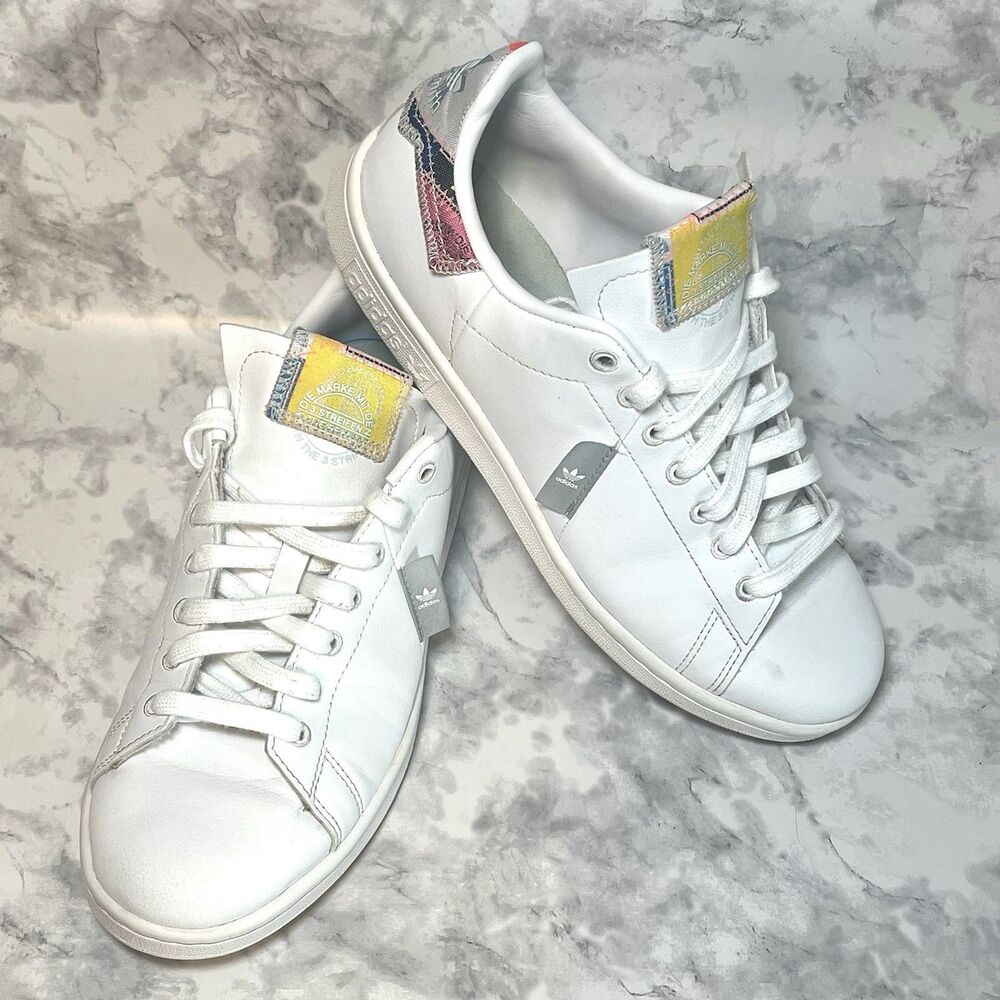 Adidas Stan Smith White Gray Women's Size 7 H03927 Classic Multicolored Tag